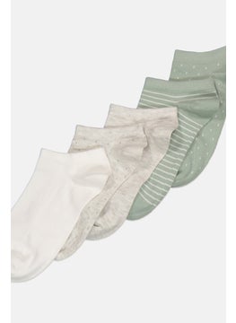 RBX Women 5 Pairs Yarn Dye Ankle Socks, Multicolor  - Image 2