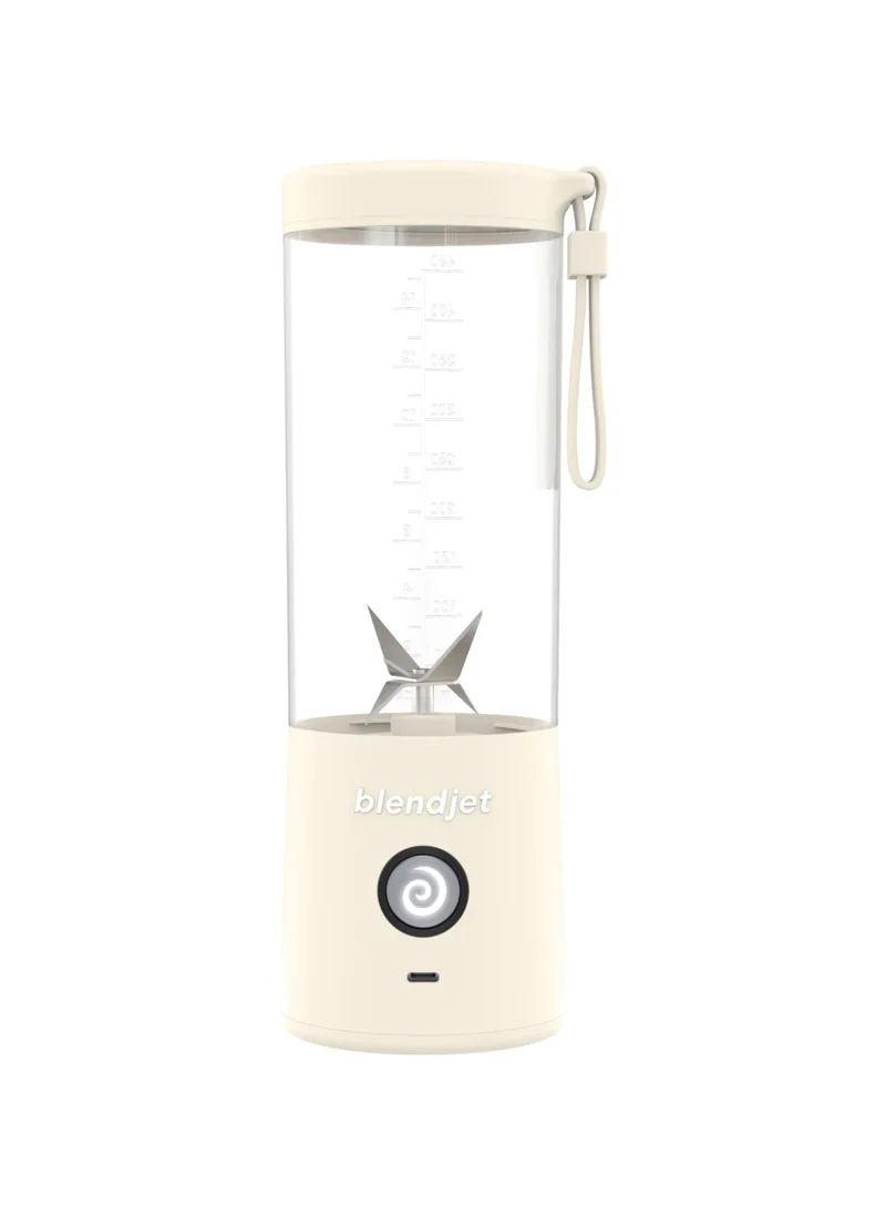 بليندجيت V2 Portable Blender Smoothie Maker, Personal Blender, Fruit Blender, Leak Proof Juicer, BPA-Free 475ml 200W Sports Bottle, USB-C Rechargeable, Ice Crusher with Stainless Steel Blades - Cream