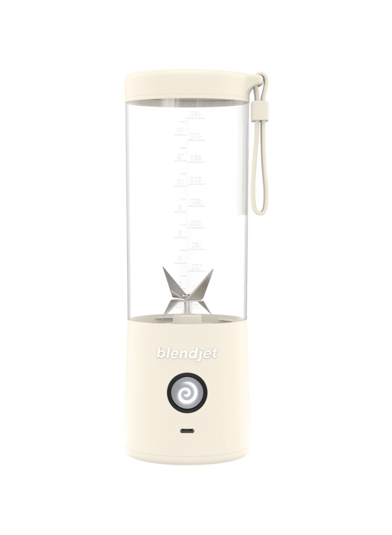 blendjet V2 Portable Blender Smoothie Maker, Personal Blender, Fruit Blender, Leak Proof Juicer, BPA-Free 475ml 200W Sports Bottle, USB-C Rechargeable, Ice Crusher with Stainless Steel Blades - Cream  - Image 2