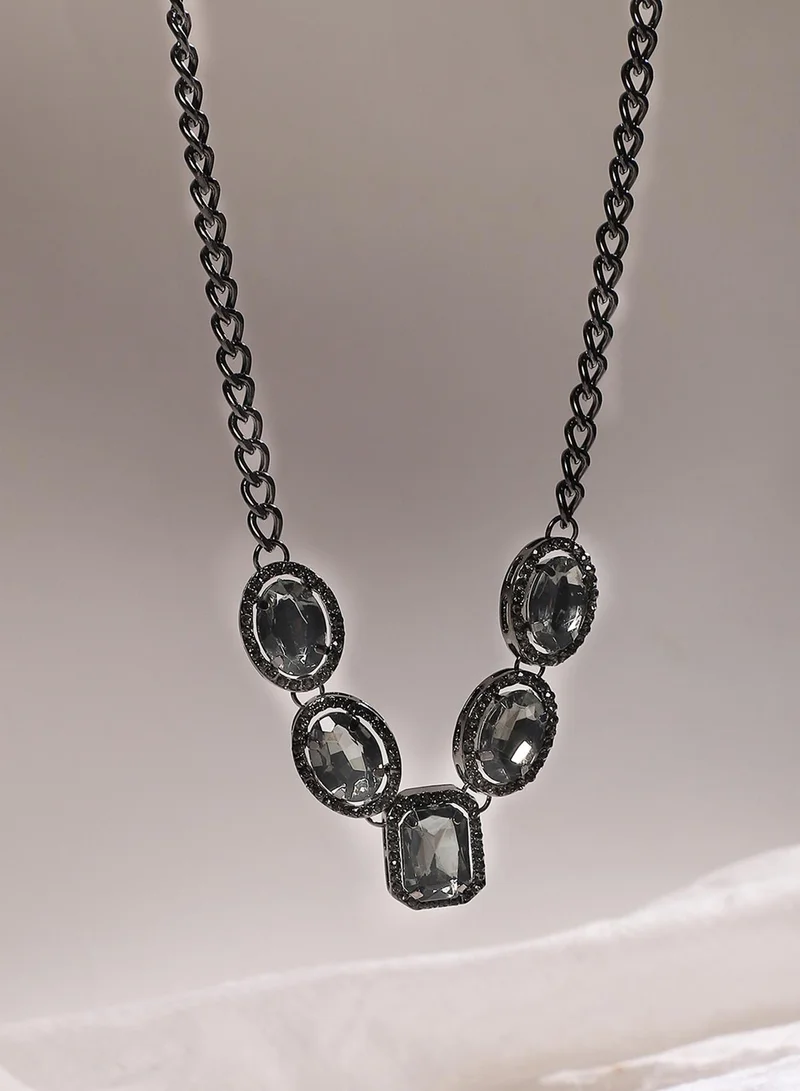 Sohi  Crystal Crescendo Collar Artificial Necklace Jewellery for Women | Best Price UAE