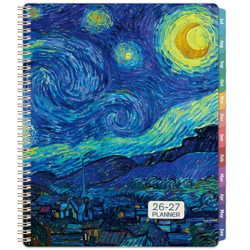 BooQool 2026-2027 Planner - 9" x 11" Weekly and Monthly Academic Planner 2026-2027 from JUL. 2026 to JUN. 2027, 26-27 Academic Planner with Monthly Tabs, Twin-Wire Binding, Inner Pocket - Image 1