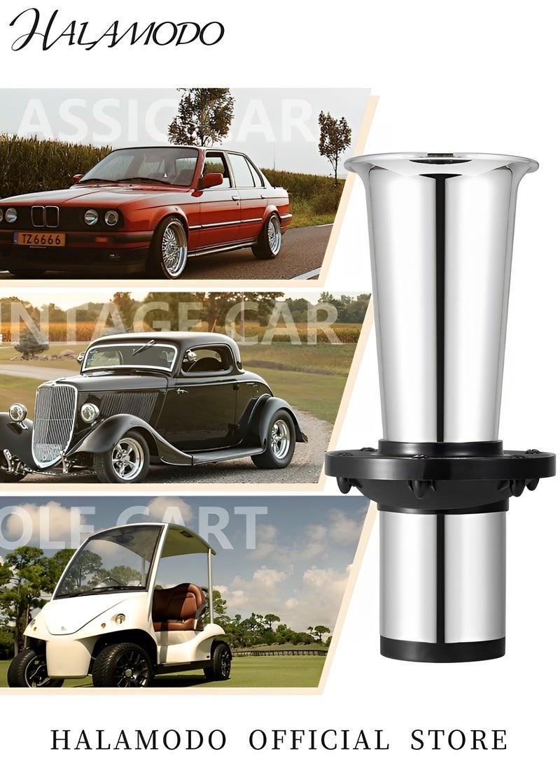 2PCS Car Air Horn Set Classical Car Horn 12V Vintage Horn Old Style Loud Ahooga Horn Car Electrical Horn Retro Design Whistle Horn for Auto & Truck & Golf Cart Car - Image 5