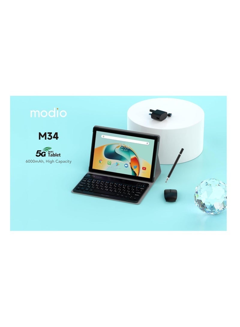 modio 📱 Modio M34 10.1-Inch Android Tablet | 8GB RAM + 512GB ROM | High-Definition Display | Dual SIM | 6000mAh Battery | With Keyboard – Portable Power for Work & Play - Image 4