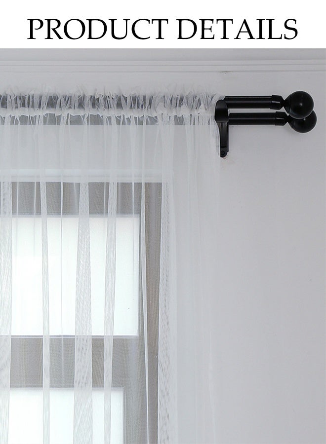 DUNISO 1*2.7m Mesh Pure White Transparent Curtain, Roman Blind Herringbone Tulle, 1 Piece Suitable For Bedroom, Living Room And Balcony - Image 4