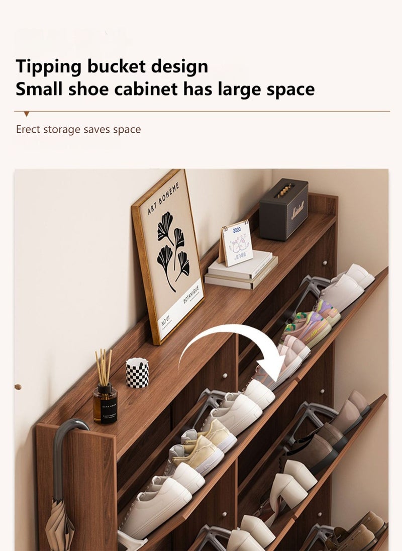 Sharpdo Ultra-Thin Entrance Furniture Shoe Cabinet, 6-Door 3-Layer Dump Multifunctional Storage Shoe Cabinet - Image 5