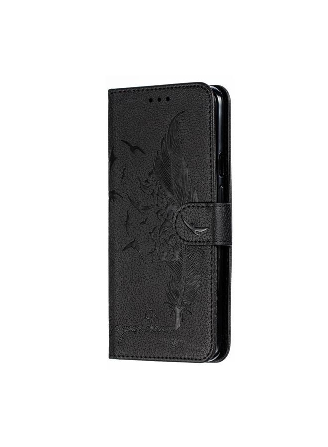 S-TOP Feather Pattern Litchi Texture Horizontal Flip Leather Case with Wallet & Holder & Card Slots For OnePlus 7 Pro - Image 3
