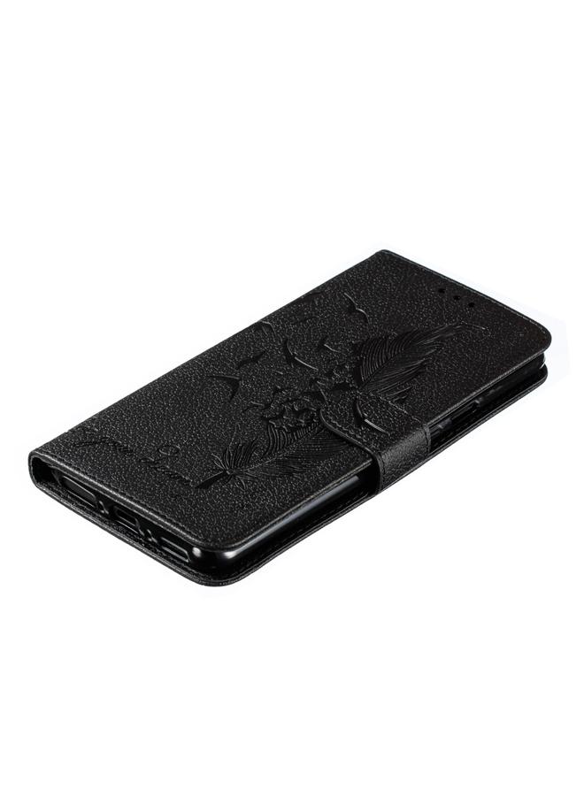 S-TOP Feather Pattern Litchi Texture Horizontal Flip Leather Case with Wallet & Holder & Card Slots For OnePlus 7 Pro - Image 5