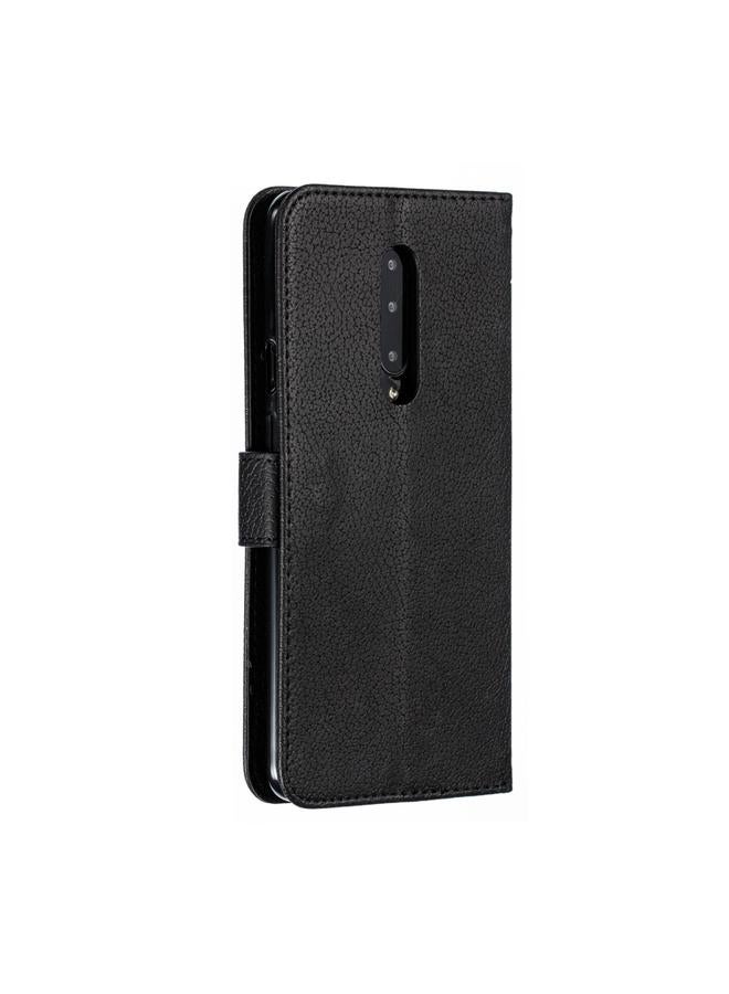 S-TOP Feather Pattern Litchi Texture Horizontal Flip Leather Case with Wallet & Holder & Card Slots For OnePlus 7 Pro - Image 4