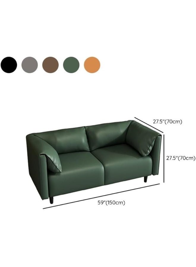 Ripple FURNITURE UAE Homes Trendy Loveseat for Drawing Room, Solid Color, with Cushion Back (Blue) - Image 2