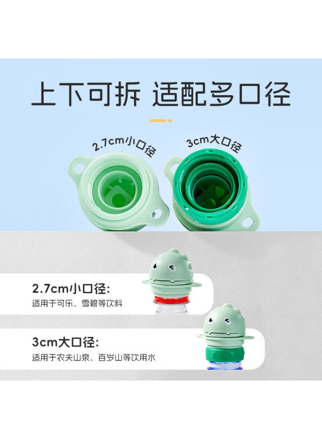 Doctor Ma Children's Mineral Water Straw Cap Conversion Head Portable Baby Drinking Water Artifact Beverage Bottle Conversion Mouth With Strap Pink - Image 2