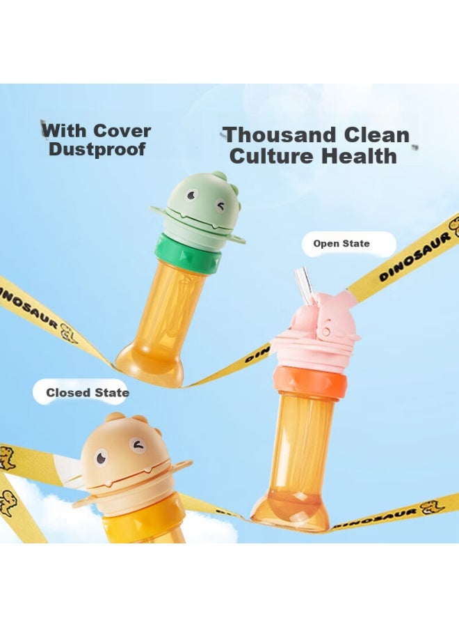 Doctor Ma Children's Mineral Water Straw Cap Conversion Head Portable Baby Drinking Water Artifact Beverage Bottle Conversion Mouth With Strap Pink - Image 3