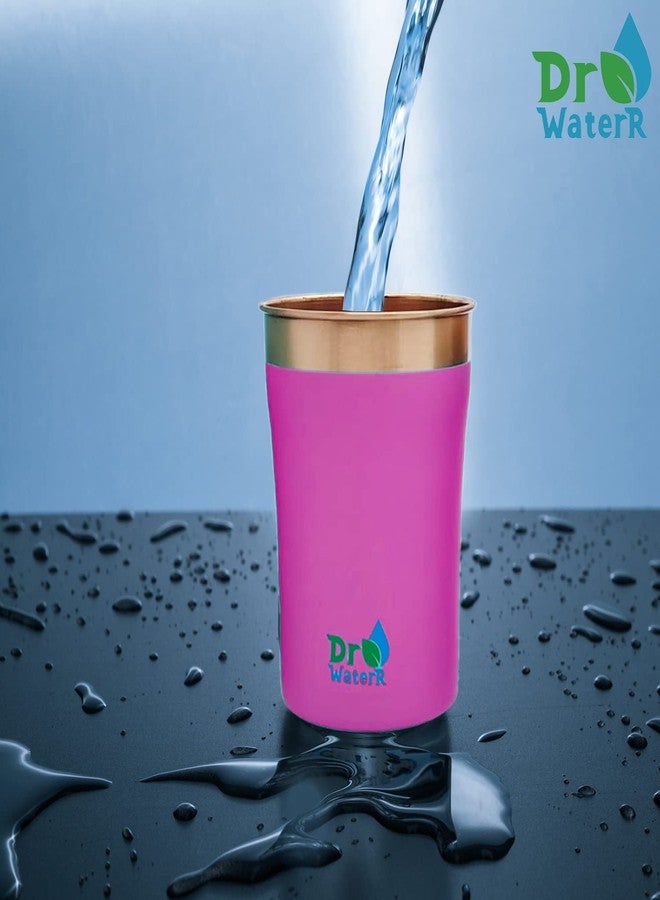 Dr. WaterR Pure Copper Tumbler, Capacity 300ml, Ayurveda Benefits, Eco Friendly, Pack of 2, (Pink) - Image 4