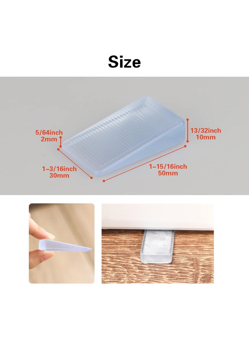 8 Pcs Clear Shims, Shims for Leveling Furniture, Trimmable Hard Wedges Table Shims, Plastic Wedge Toilet Shim, Furniture Leveler Wedges, Rubber Texture, Perfect for Level Uneven Doors, Floors - Image 4