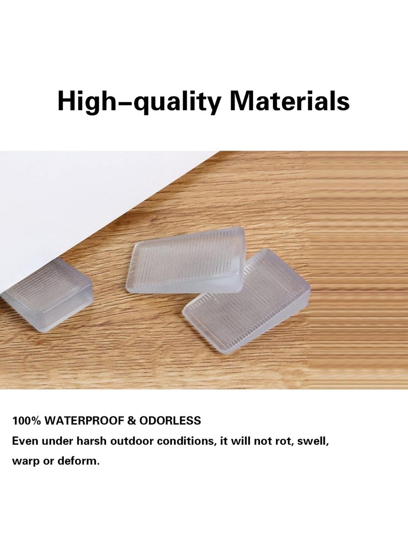 8 Pcs Clear Shims, Shims for Leveling Furniture, Trimmable Hard Wedges Table Shims, Plastic Wedge Toilet Shim, Furniture Leveler Wedges, Rubber Texture, Perfect for Level Uneven Doors, Floors - Image 5