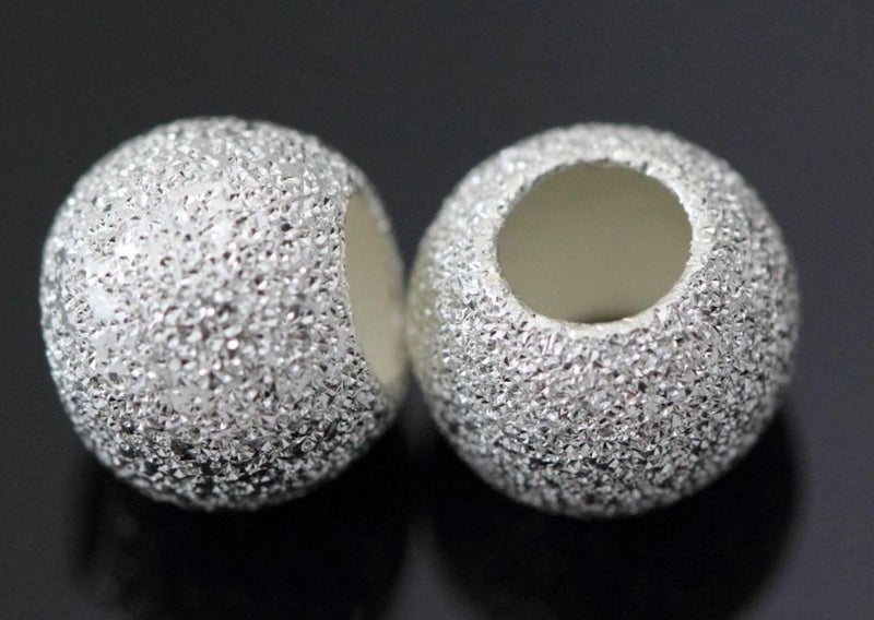 Adabele 50pcs Adabele Authentic 925 Sterling Silver 4mm (0.16 Inch) Small Tiny Sparkle Stardust Round Loose Beads Spacer for DIY Craft Jewelry Making SS144 - Image 3