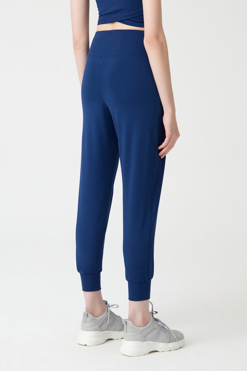 Los Ojos Womens Navy High Waist Jogger Sweatpants Joggers  - Image 4