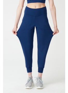 Los Ojos Womens Navy High Waist Jogger Sweatpants Joggers  - Image 5