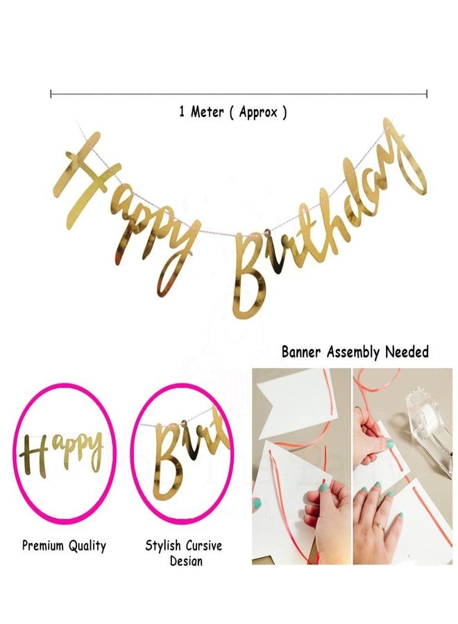 Hemito 50 Pc Cabana Theme Party Combo- White Gold Chrome Confetti Balloons With Fairy Led Lights | Happy Birthday Party Decoration Set Combo For Kids Boys Girls Adult Husband, Wife - 50 Pcs - Image 3