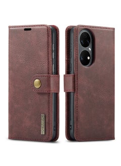 Generic For Huawei P50 Pro  Crazy Horse Texture Flip Detachable Magnetic Leather Case with Holder & Card Slots & Wallet  - Image 2