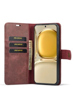 Generic For Huawei P50 Pro  Crazy Horse Texture Flip Detachable Magnetic Leather Case with Holder & Card Slots & Wallet  - Image 3