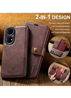 Generic For Huawei P50 Pro  Crazy Horse Texture Flip Detachable Magnetic Leather Case with Holder & Card Slots & Wallet  - Image 5