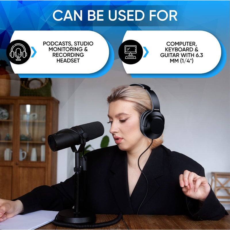 Philips سماعات أذن سلكية من فيليبس لتسجيل الصوت، مراقبة الاستوديو، والبودكاست - Image 4