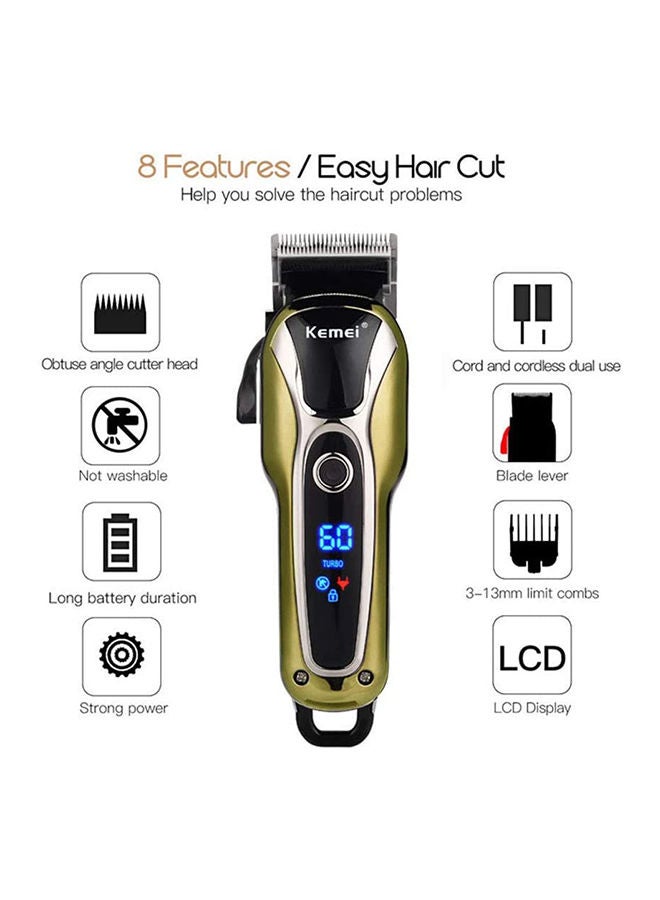Kemei Km-1990 5 In 1 Electric Rechargeable Professional Trimmer Black 18.5x5.5cm - Image 3