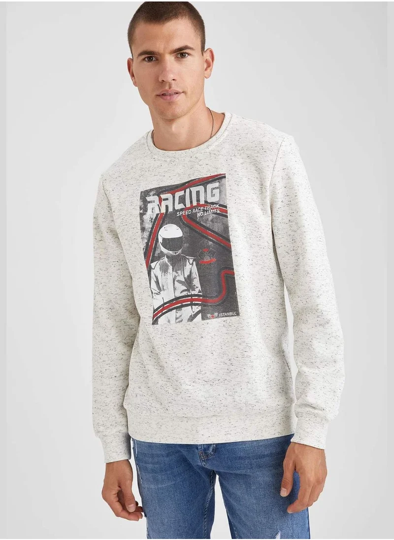 DeFacto Man Slim Fit Crew Neck Sweat Shirt