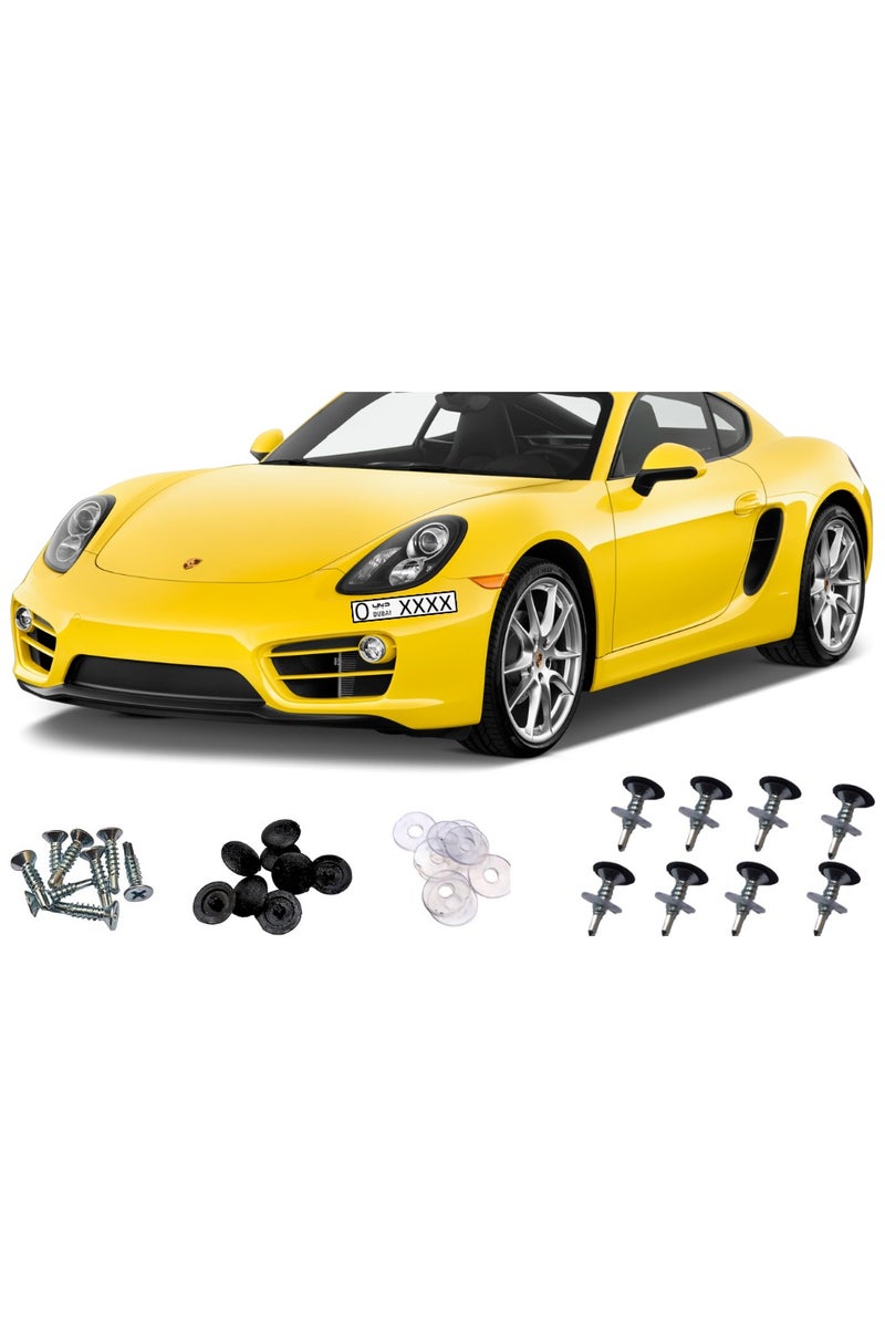 إيتافا حامل إطار لوحة أرقام فاخر للسيارات | إطار لوحات صغير للسيارات الرياضية والفاخرة | قطعتان مع 8 براغي تثبيت | المقاس: 31 × 10 سم | غطاء لوحات فاخر لجميع إمارات الدولة – الإمارات العربية المتحدة - Image 1