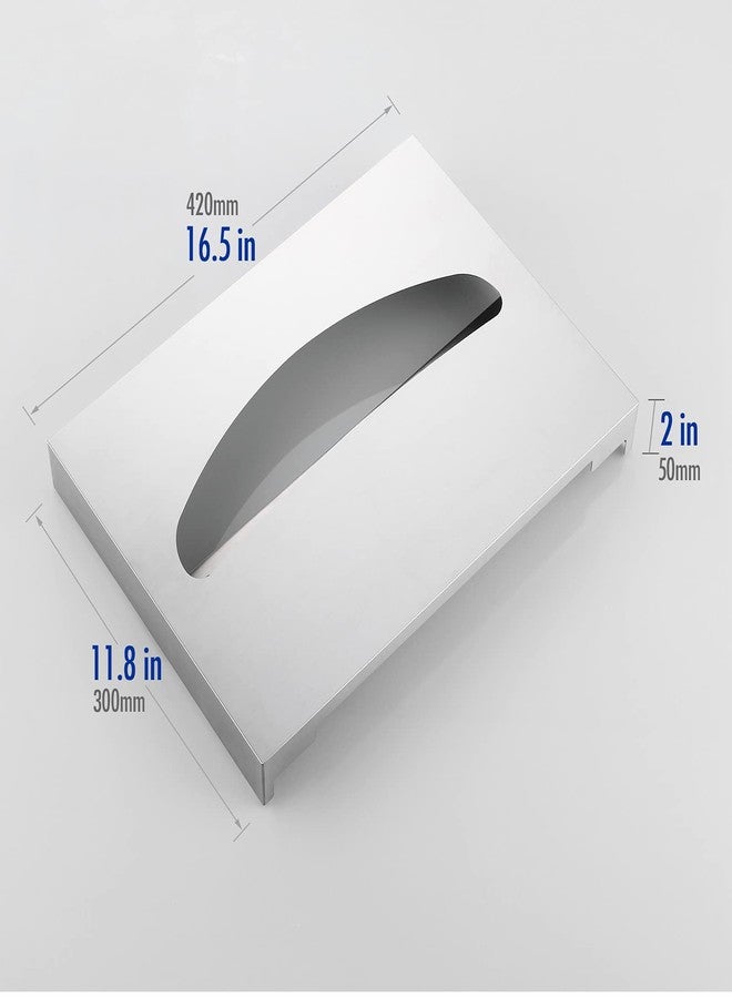 Gorlary Toilet Seat Cover Dispenser Wall Mounted SUS 304 Stainless Steel Brushed - Image 5