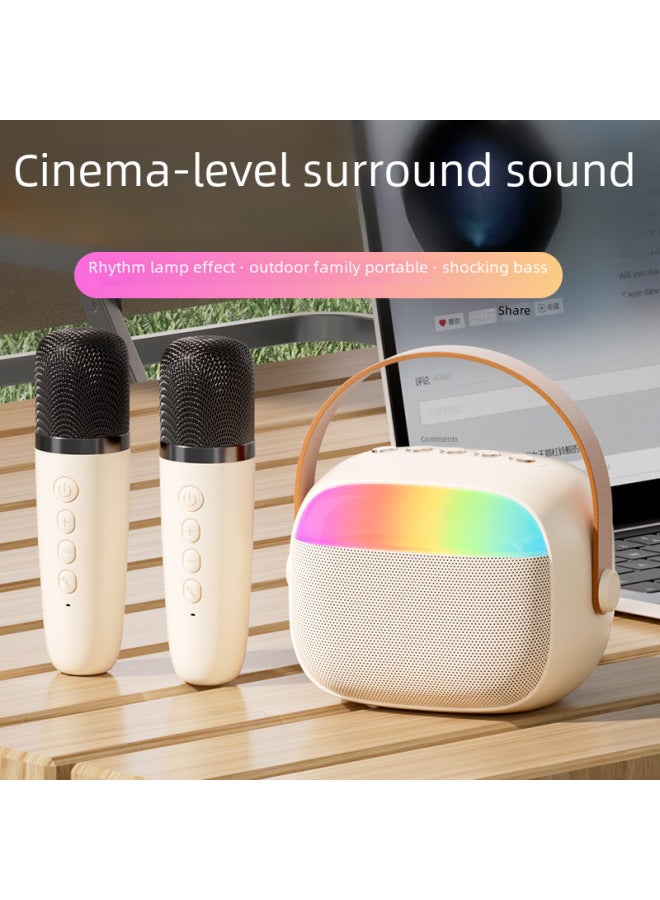 نيوترل ميكروفون كاريوكي لاسلكي بلوتوث K30 مع ميكروفون تقسيم ضوئي، مجموعة كاريوكي خارجية للأطفال والعائلة - Image 3