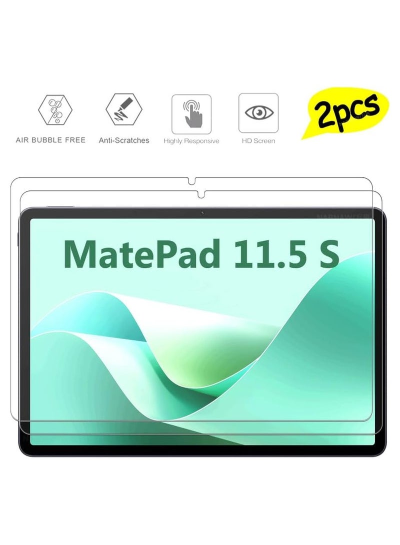 2 Pack Tempered Glass Compatible with Huawei MatePad 11.5S 2024 (DMG-W00 TGR-W10) Screen Protector,Ultra Resistant,Anti-Fingerprints,HD-Clear,Full Coverage Tablet Film - Image 3