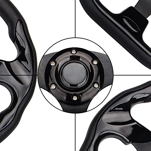 Spaorcco D Shape Style Golf Cart Steering Wheel Universal Design for Club Car Ds and Precedent EZGO RXV & TXT, Yamaha Golf Cart Steering Wheel - Image 4