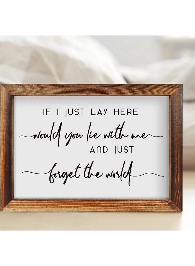 CHDITB If I Just Lay Here Framed Wood Sign Plaque(16"×11"), Wooden Wall Table Sign Home Decor With Inspirational Quotes, Minimalist Wall Art Sign For Bedroom Living Room Farmhouse Housewarming Gift  - Image 3