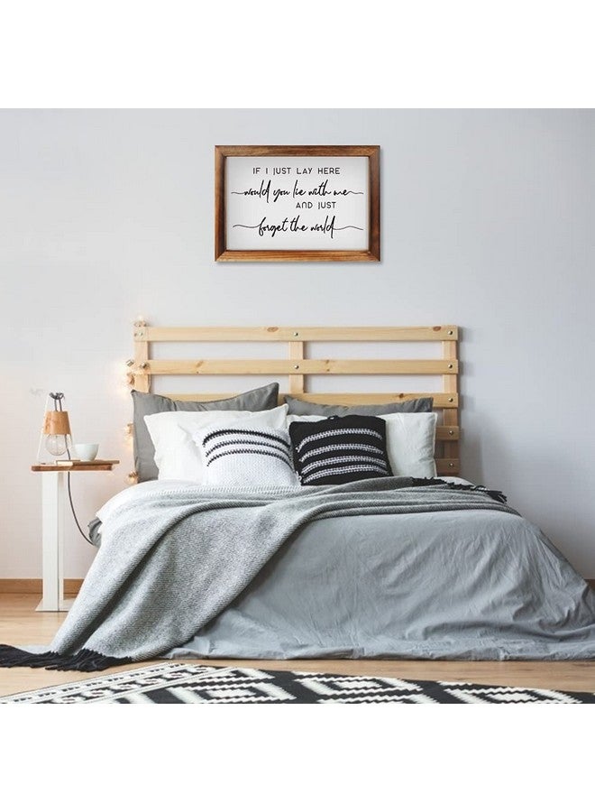 CHDITB If I Just Lay Here Framed Wood Sign Plaque(16"×11"), Wooden Wall Table Sign Home Decor With Inspirational Quotes, Minimalist Wall Art Sign For Bedroom Living Room Farmhouse Housewarming Gift  - Image 4