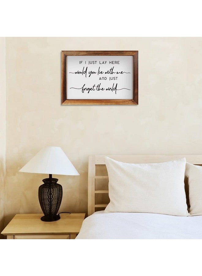 CHDITB If I Just Lay Here Framed Wood Sign Plaque(16"×11"), Wooden Wall Table Sign Home Decor With Inspirational Quotes, Minimalist Wall Art Sign For Bedroom Living Room Farmhouse Housewarming Gift  - Image 5