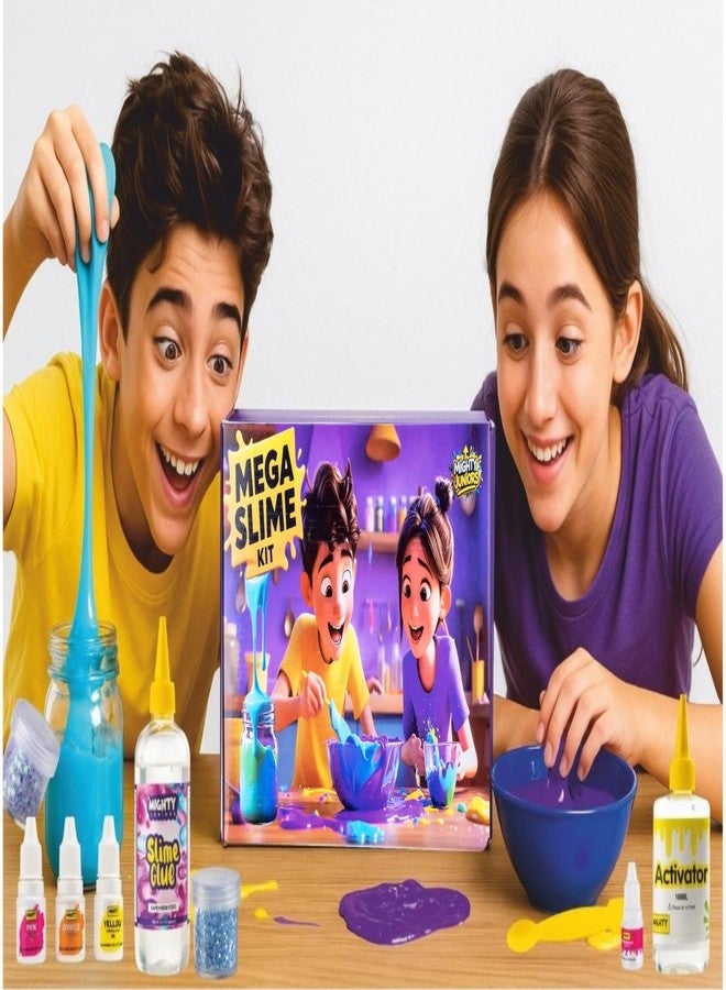 Mighty Junior's New Mega Slime kit |Pack of 70+ Unique Making slimes|Toys for Kids Ages 4-15 Years| Monster,Butter, Unicorn, Ice-Cream, Crystal Slime Kit |Birthday Gifts and Toys for Boys and Girls| - Image 4
