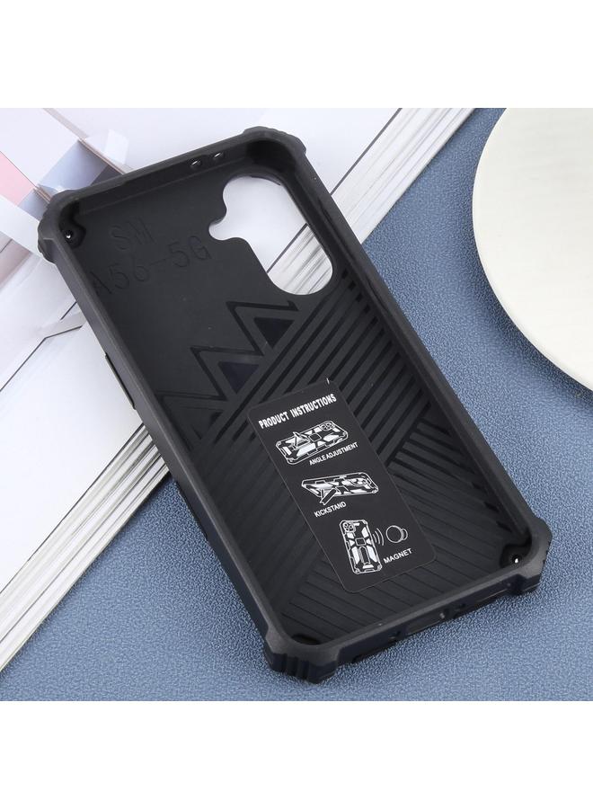 S-TOP Case For Samsung Galaxy A56 5G Armor Shockproof TPU + PC Magnetic Phone Case with Holder - Image 3