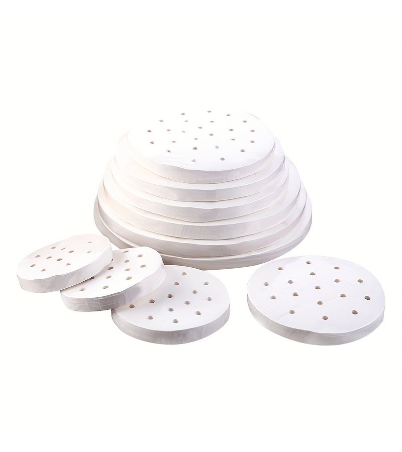 50pcs Non Stick Steamer Liners Food Grade Disposable Steaming Paper for Kitchen Cooking Oven Air Fryer Easy Cleanup Healthy Cooking 6 Inch - Image 4