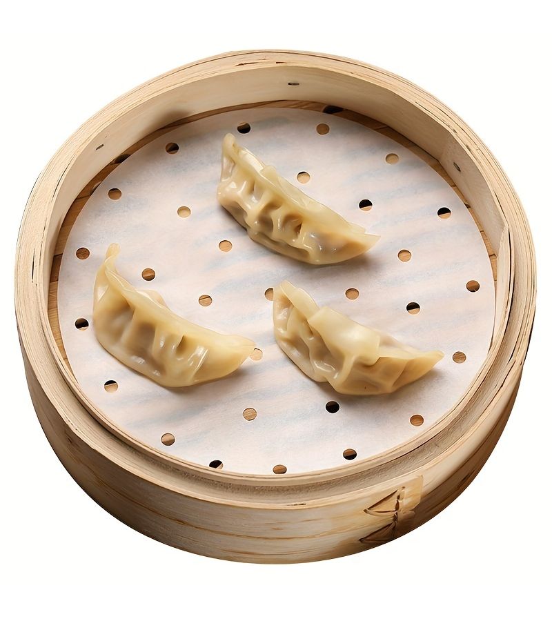 50pcs Non Stick Steamer Liners Food Grade Disposable Steaming Paper for Kitchen Cooking Oven Air Fryer Easy Cleanup Healthy Cooking 6 Inch - Image 2