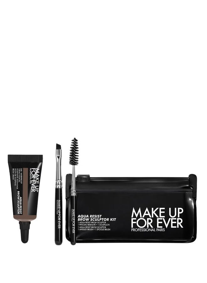 MAKE UP FOR EVER Aqua Resist Brow Sculptor Kit - 30 - Soft Brown - Image 1