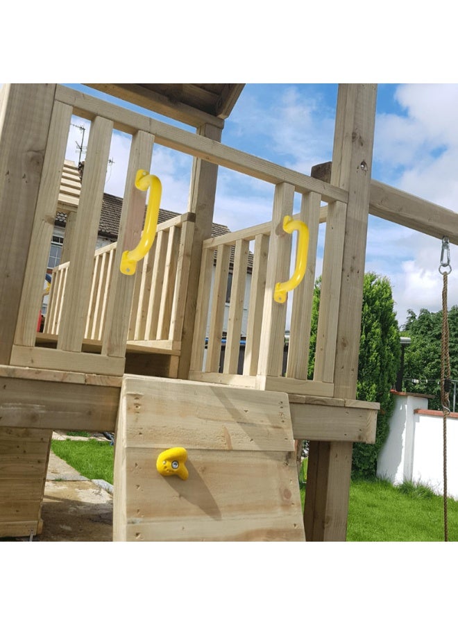2 Pack Safety Handles,Grab Handle Bars for Outdoor Jungle Gym or Swing Set Grips ideal for Climbing Frame, Tree House, Dens & Play House (Color : YELLOW)  - Image 5