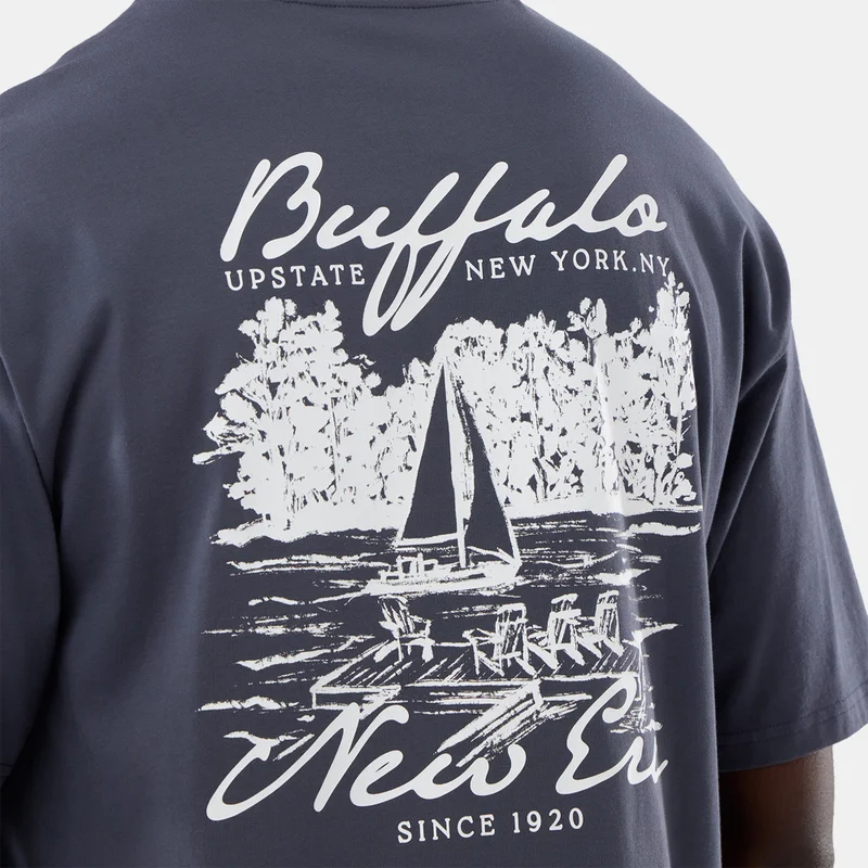 New Era Grey Men's Graphic T-Shirt for Men | Best Price UAE