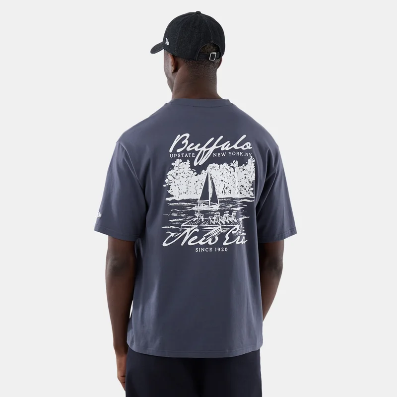 New Era Grey Men's Graphic T-Shirt for Men | Best Price UAE