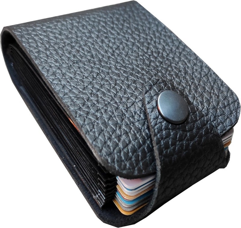 Kemer Dünyası Unisex 10 Compartment New Small Mold Accordion Leather Credit Card Holder Wallet  - Image 2