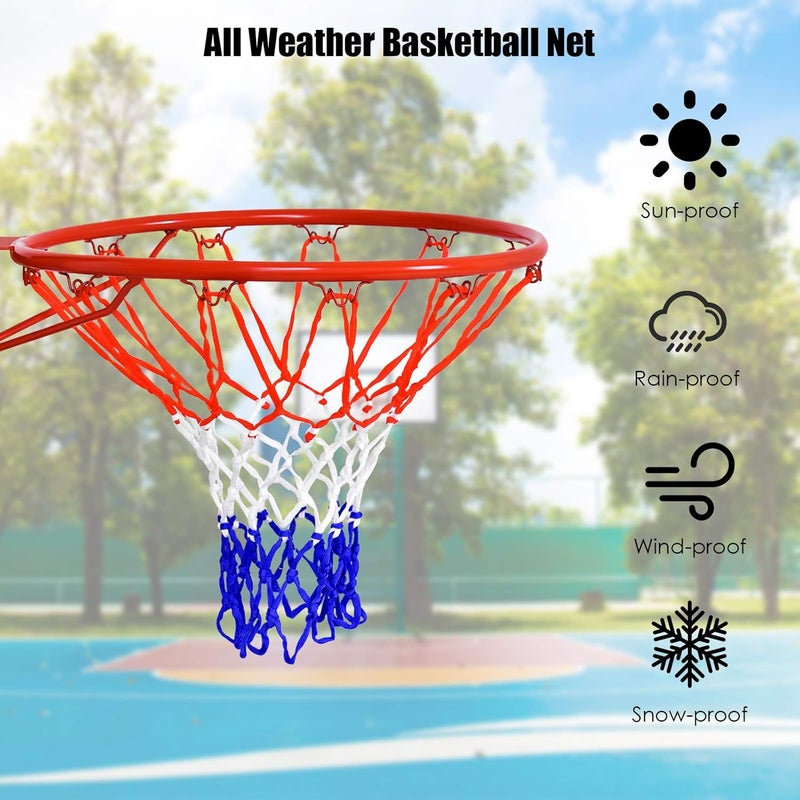 GYMAX Basketball Rim, 18'' Heavy Duty Wall Mounted Basketball Rim Indoor Outdoor Hanging Basketball Goal for Kids Adult - Image 4