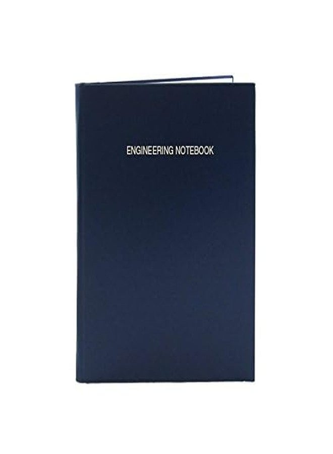 BookFactory Blue Engineering Notebook/Graph Paper Notebook 168 Pages (.25” Lab Grid Format), 8 7/8'' x 11 1/4'', Blue Cover, Section Sewn Hardbound (Made in USA) - Image 2