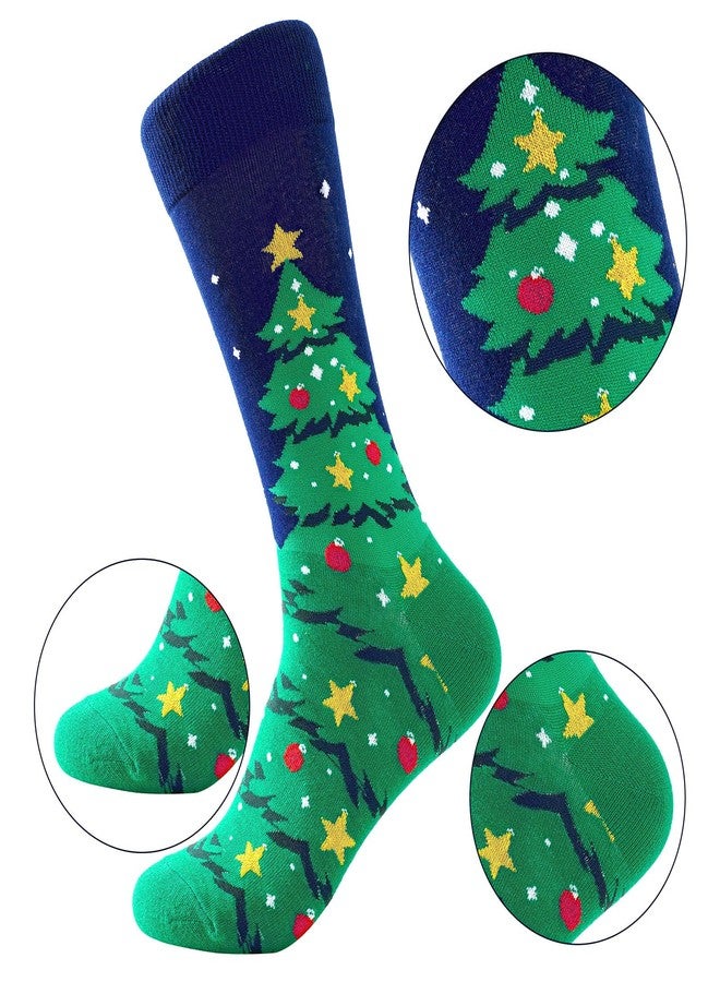 BISOUSOX Mens Christmas Socks Crazy Funny Dress Colorful Novelty Warm Winter Socks Christmas Gifts for Men Women - Image 3