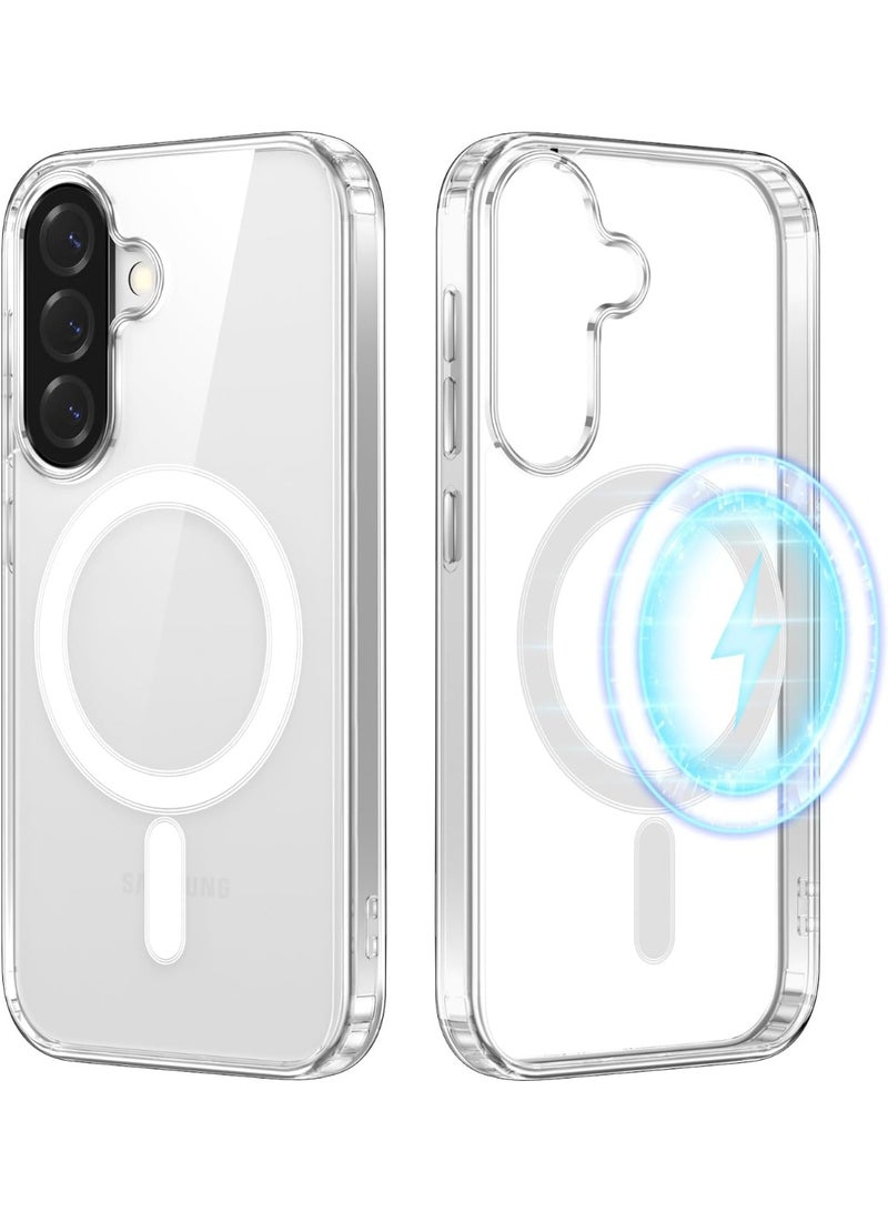 Case Magnetic Case for Samsung Galaxy A26 5G Compatible with MagSafe 6.64 Inch, Clear Case with Magnet, Ultra Slim Soft Silicone Shockproof Back Cover Clear - Image 1