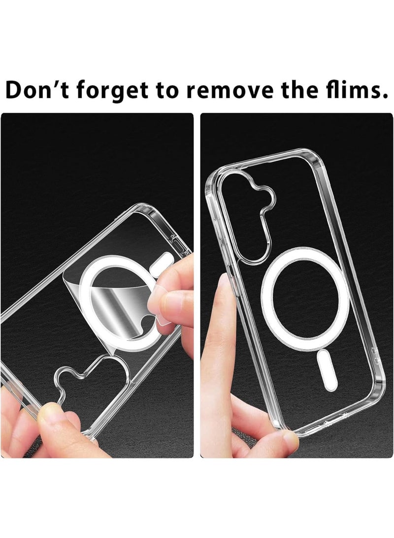 Case Magnetic Case for Samsung Galaxy A26 5G Compatible with MagSafe 6.64 Inch, Clear Case with Magnet, Ultra Slim Soft Silicone Shockproof Back Cover Clear - Image 3